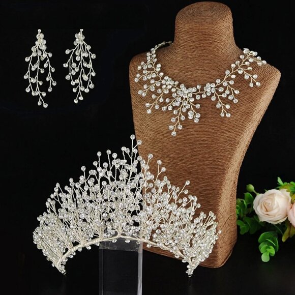 Brand New Silver Bridal Hair Accessories l Rhinestone Wedding Hairpiece Tiara main image 4